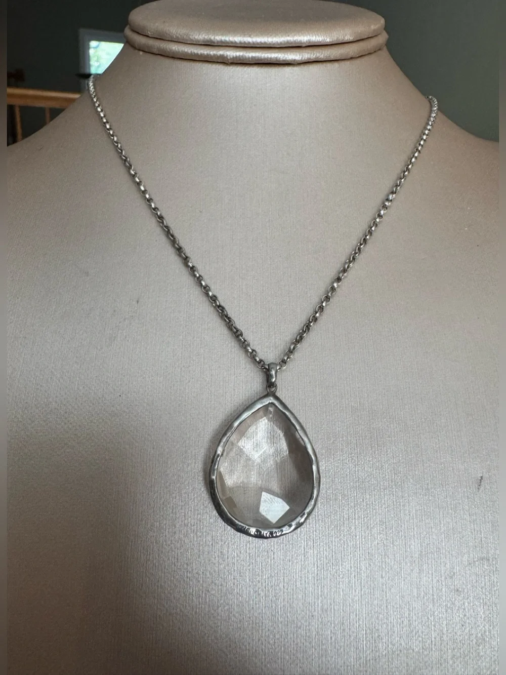 Ippolita Sterling Silver Teardrop Clear Quartz Pendant - Picture 8 of 8